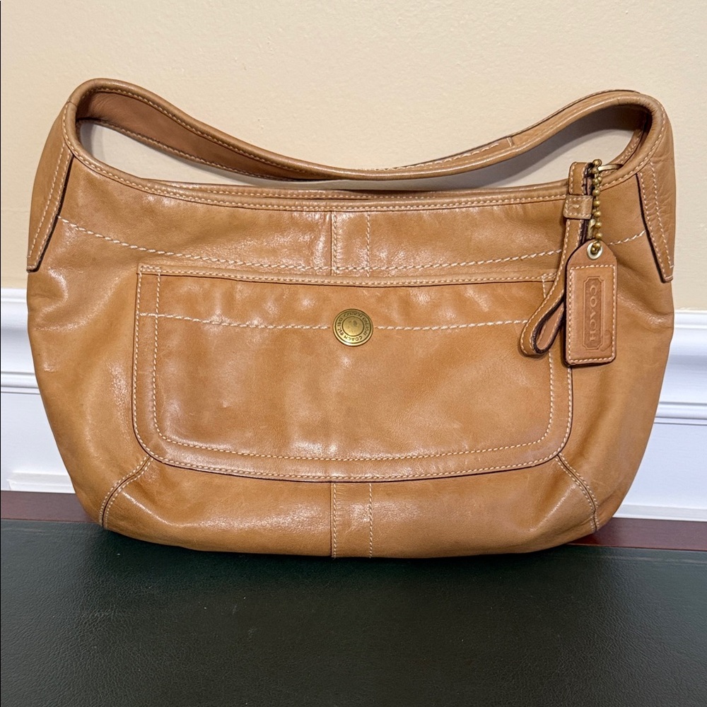 Coach Ergo Hobo Caramel Tan Leather Shoulder Bag EC